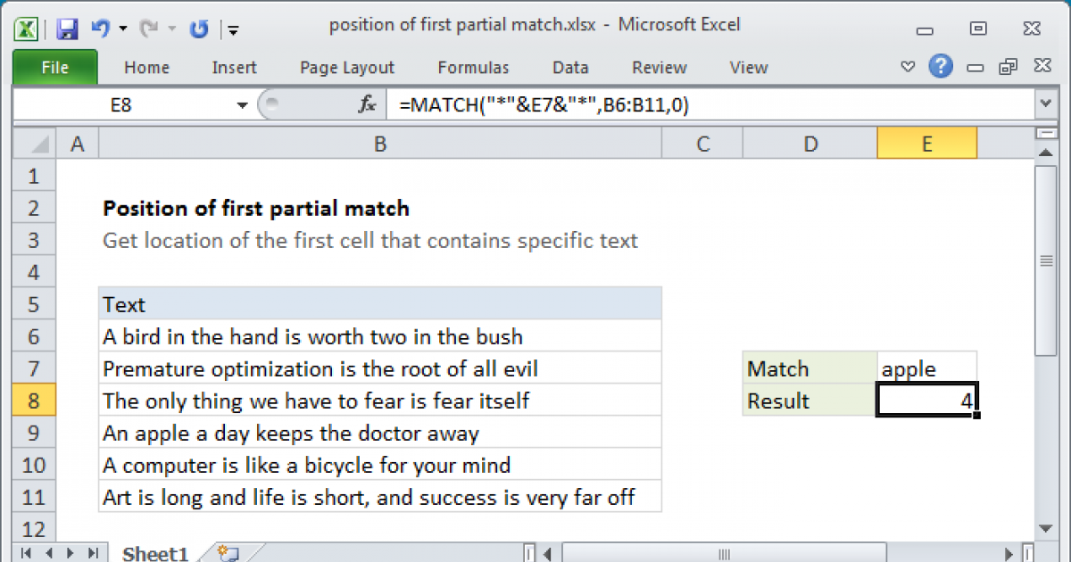 Excel If Formula With Partial Text Match